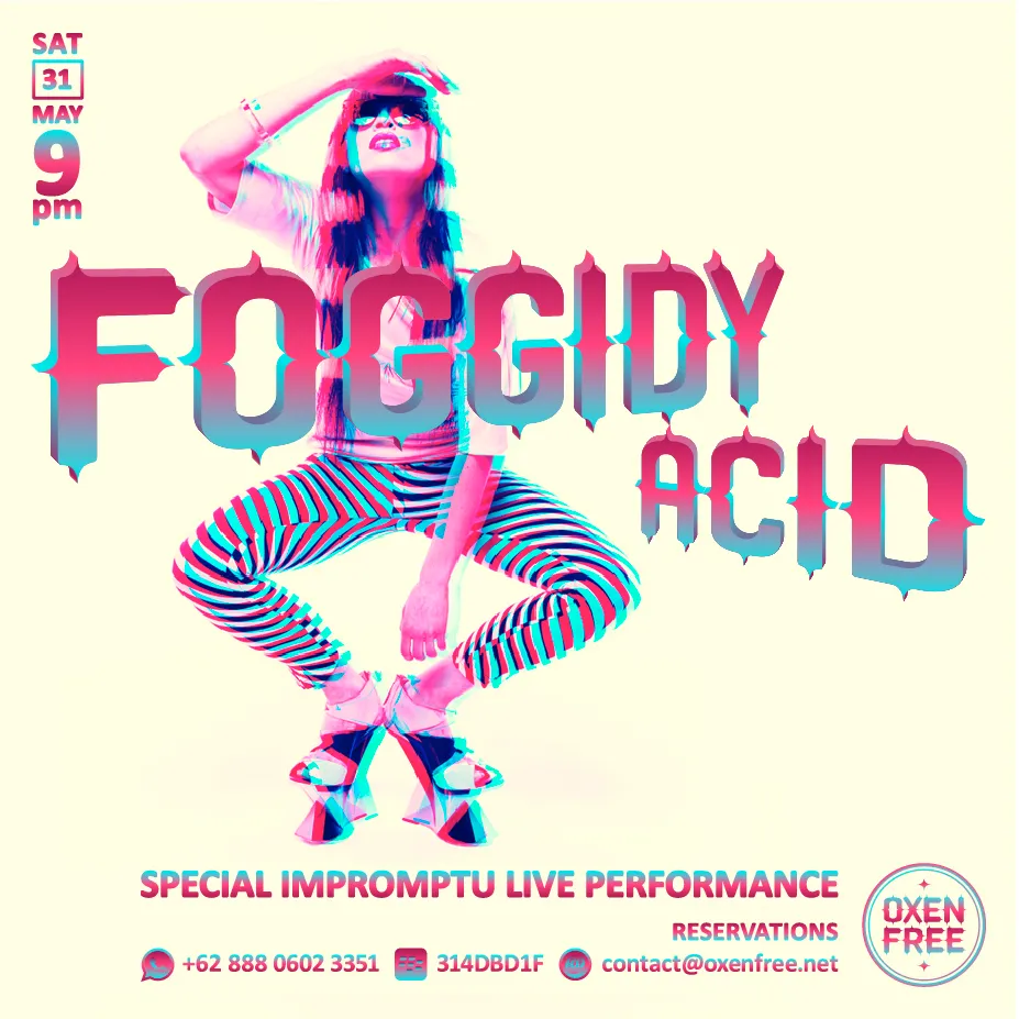 Event flyer with custom typeface