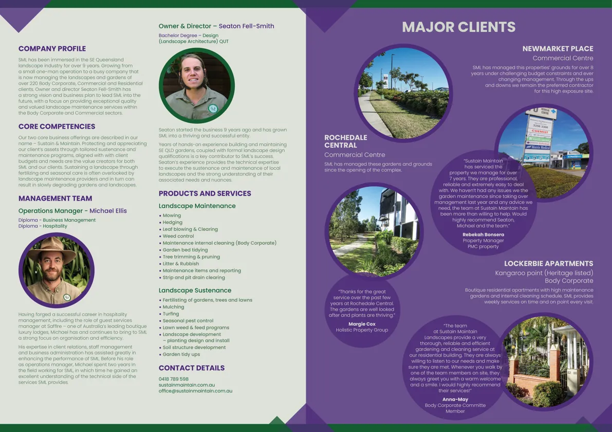 Lanscape maintenance A4 capability statement