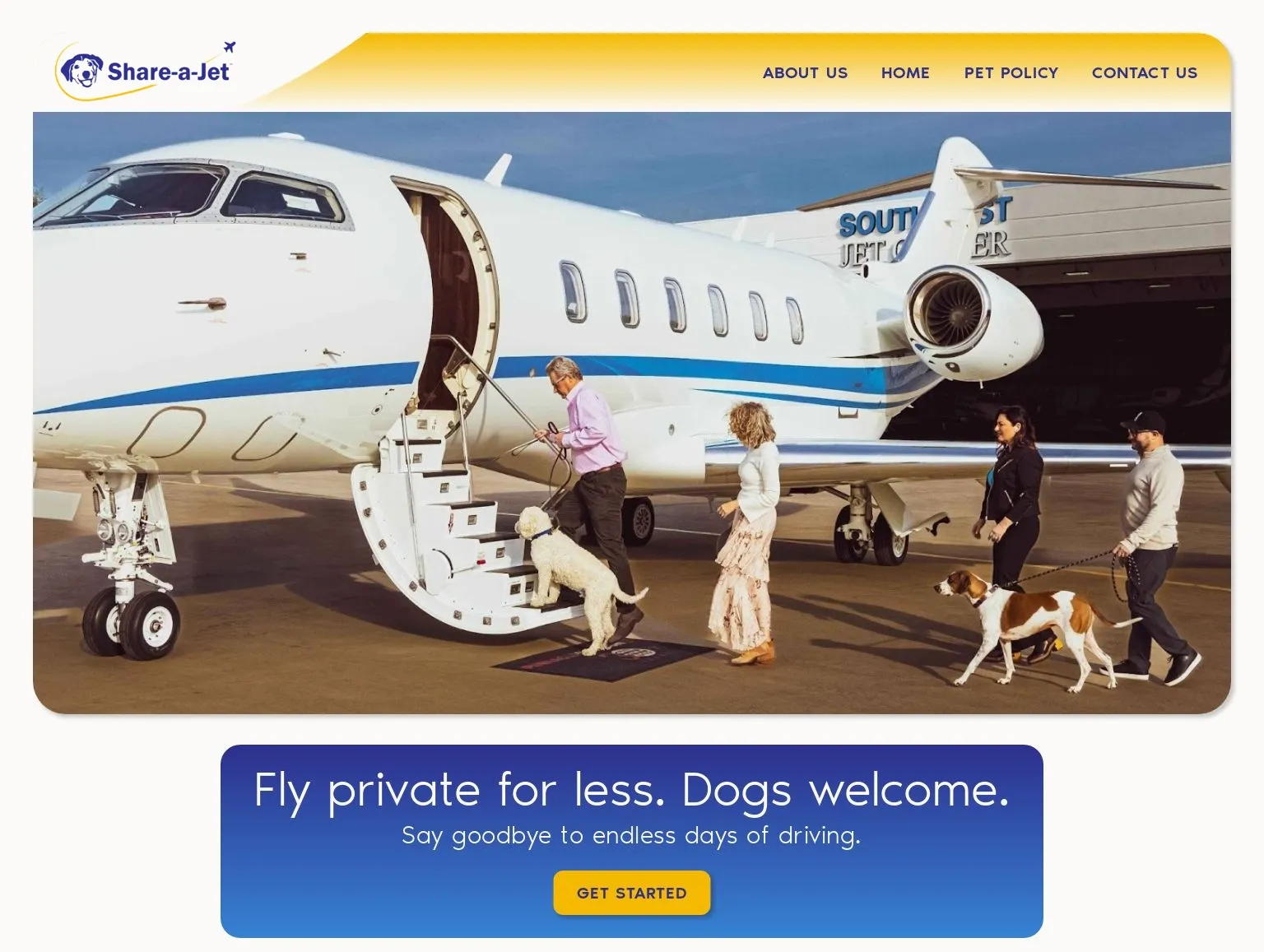 Share A Jet UI