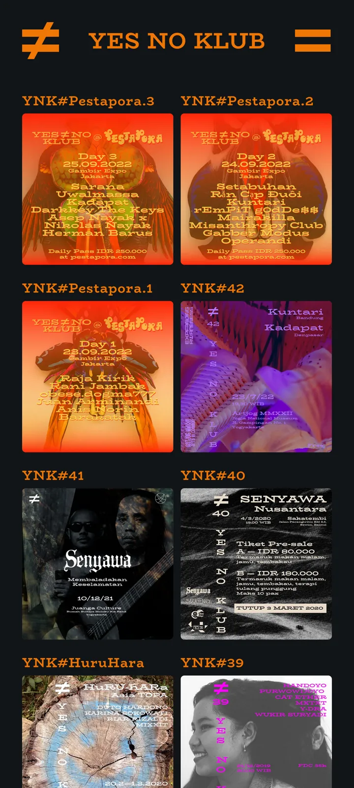 Yes No Klub Website